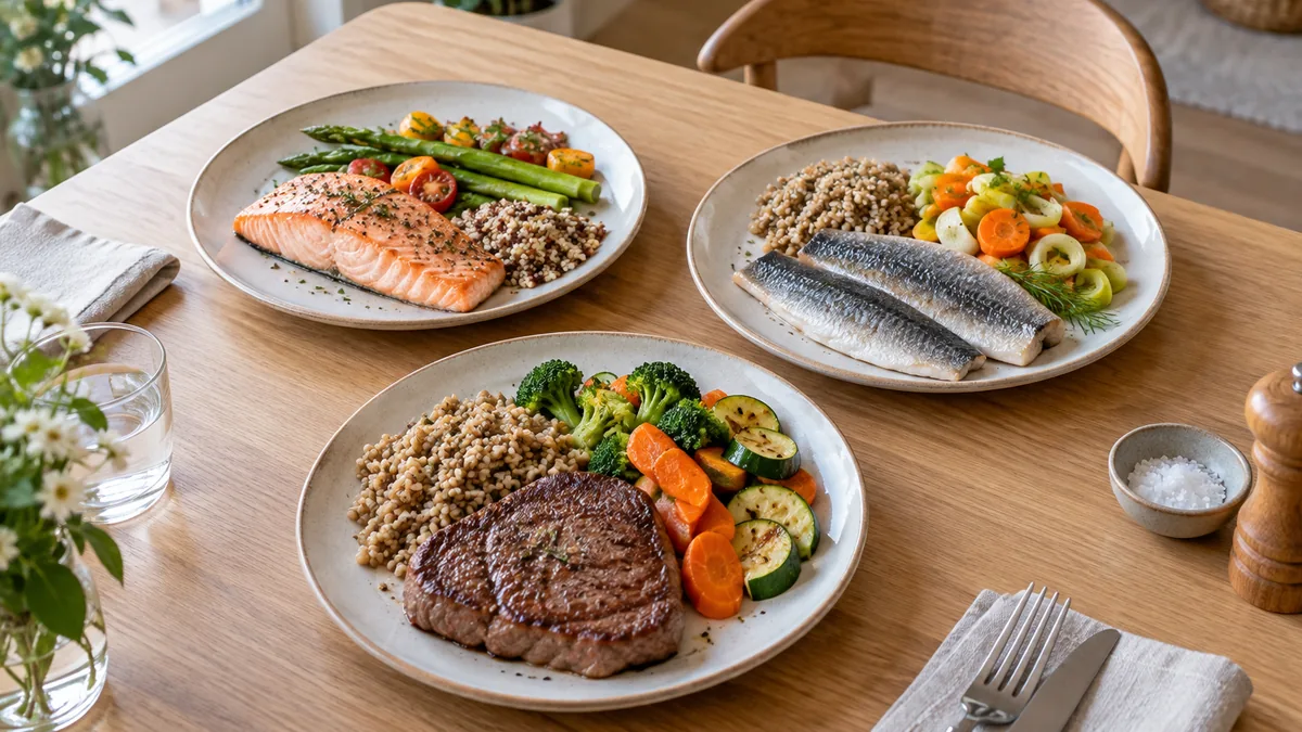 Saumon, hareng et viande parmi les aliments riches en créatine