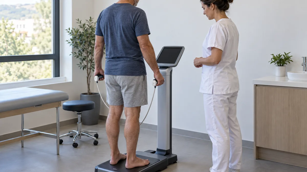 Mesure de la masse maigre chez un adulte de plus de 45 ans dans une étude sur la créatine