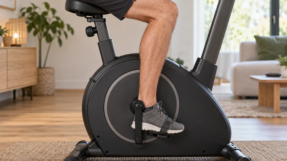 Réglage de la hauteur de selle sur un vélo d’appartement droit