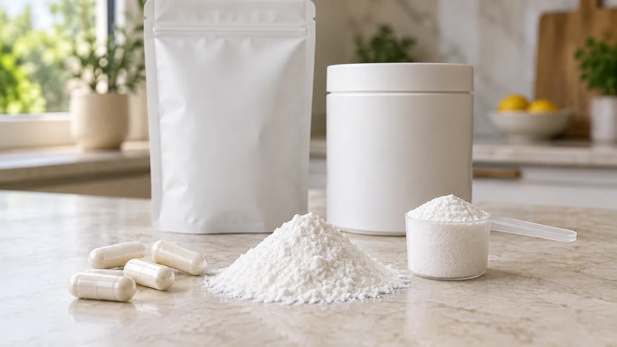 Comparaison des formats de créatine Eric Favre en poudre et en gélules