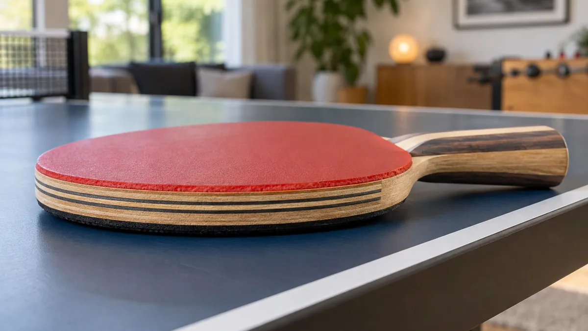 Raquette de ping pong 5 étoiles avec bois renforcé au carbone