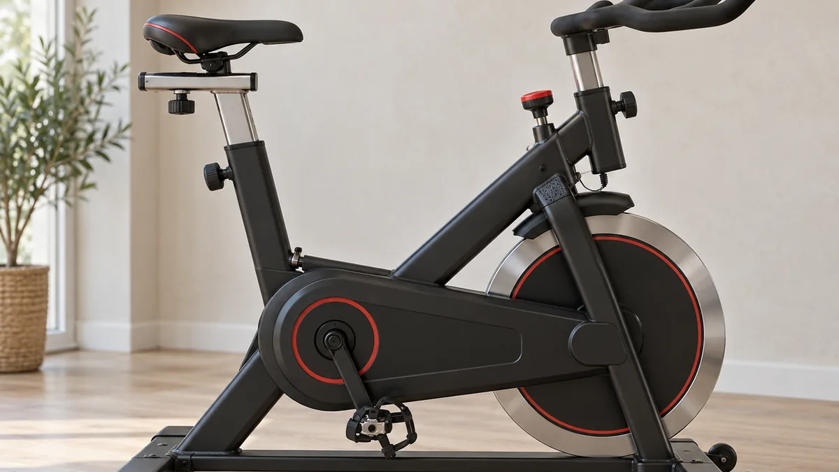 Vélo de biking Fitfiu BESP-22 avec volant d'inertie de 24 kg vu de profil