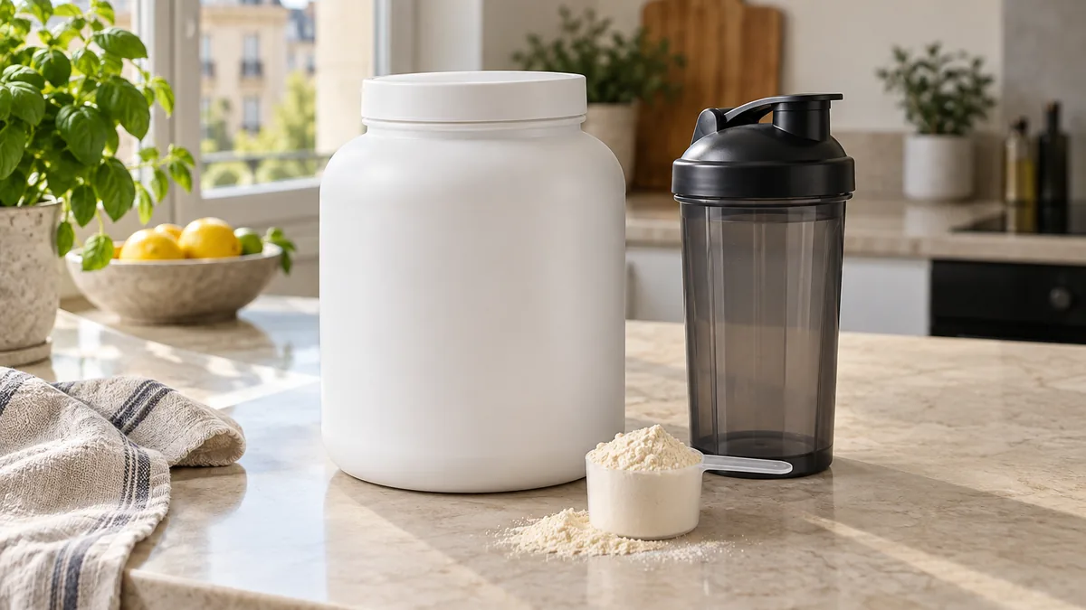 Pot de whey Eric Favre Iso Zero 100% Whey avec shaker