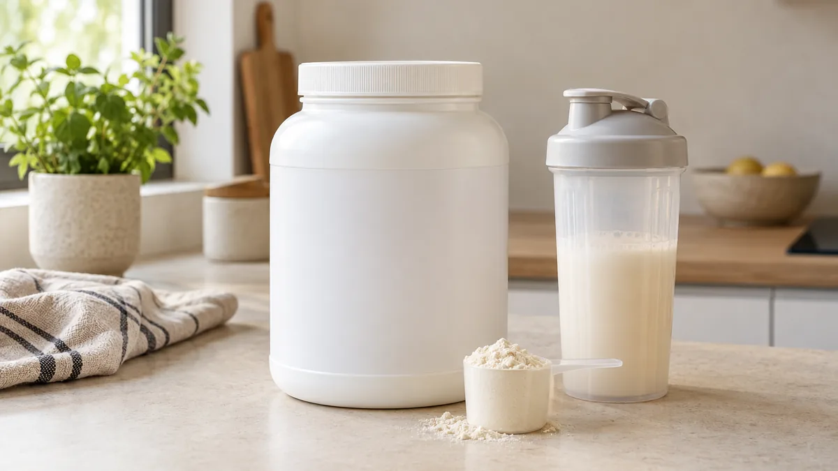 Pot et shaker de whey Foodspring