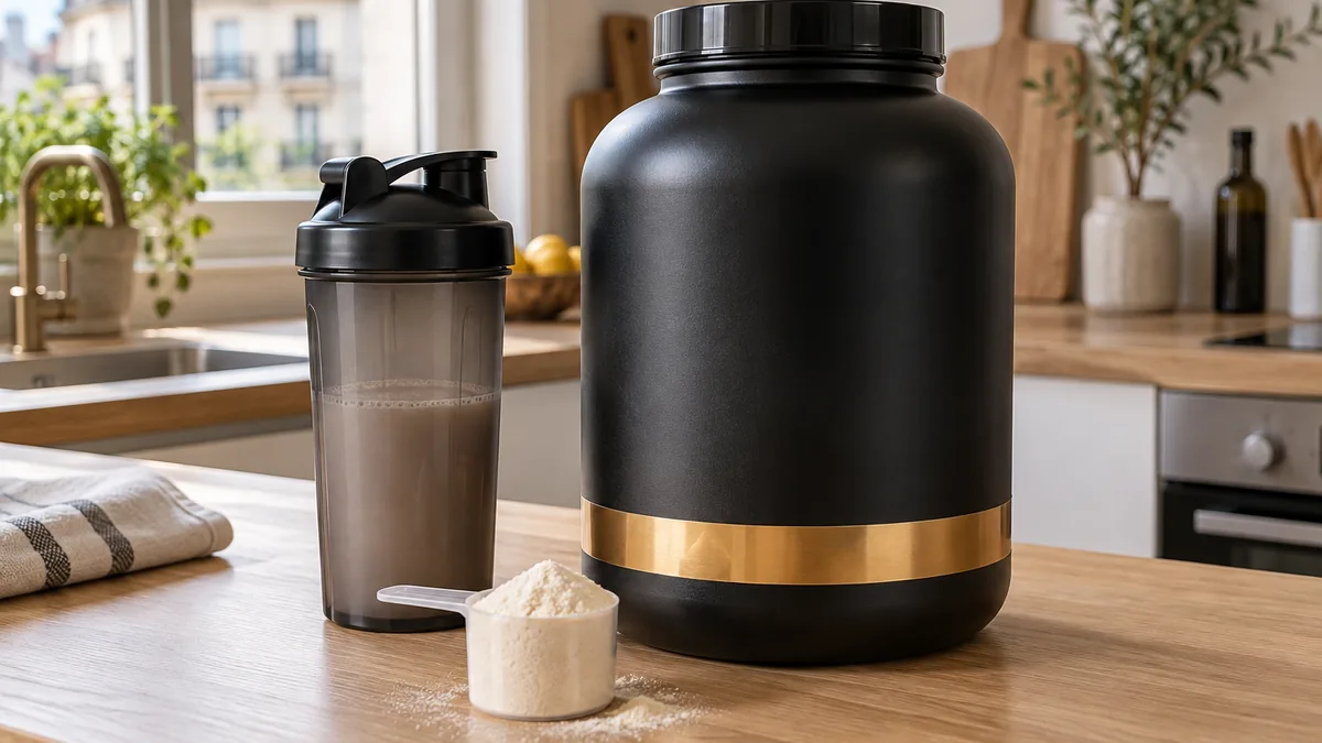 Pot de whey Optimum Nutrition Gold Standard 100% Whey avec shaker